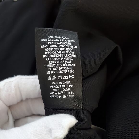 Alice and Olivia Freddie Stud Rhinestone Embellished Jumpsuit Long Sleeve Size 8 - Picture 16 of 16